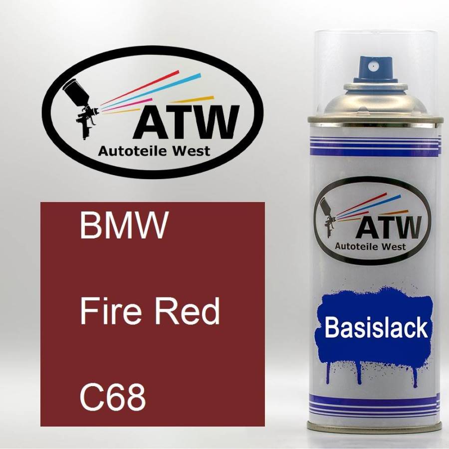 BMW, Fire Red, C68: 400ml Sprühdose, von ATW Autoteile West.